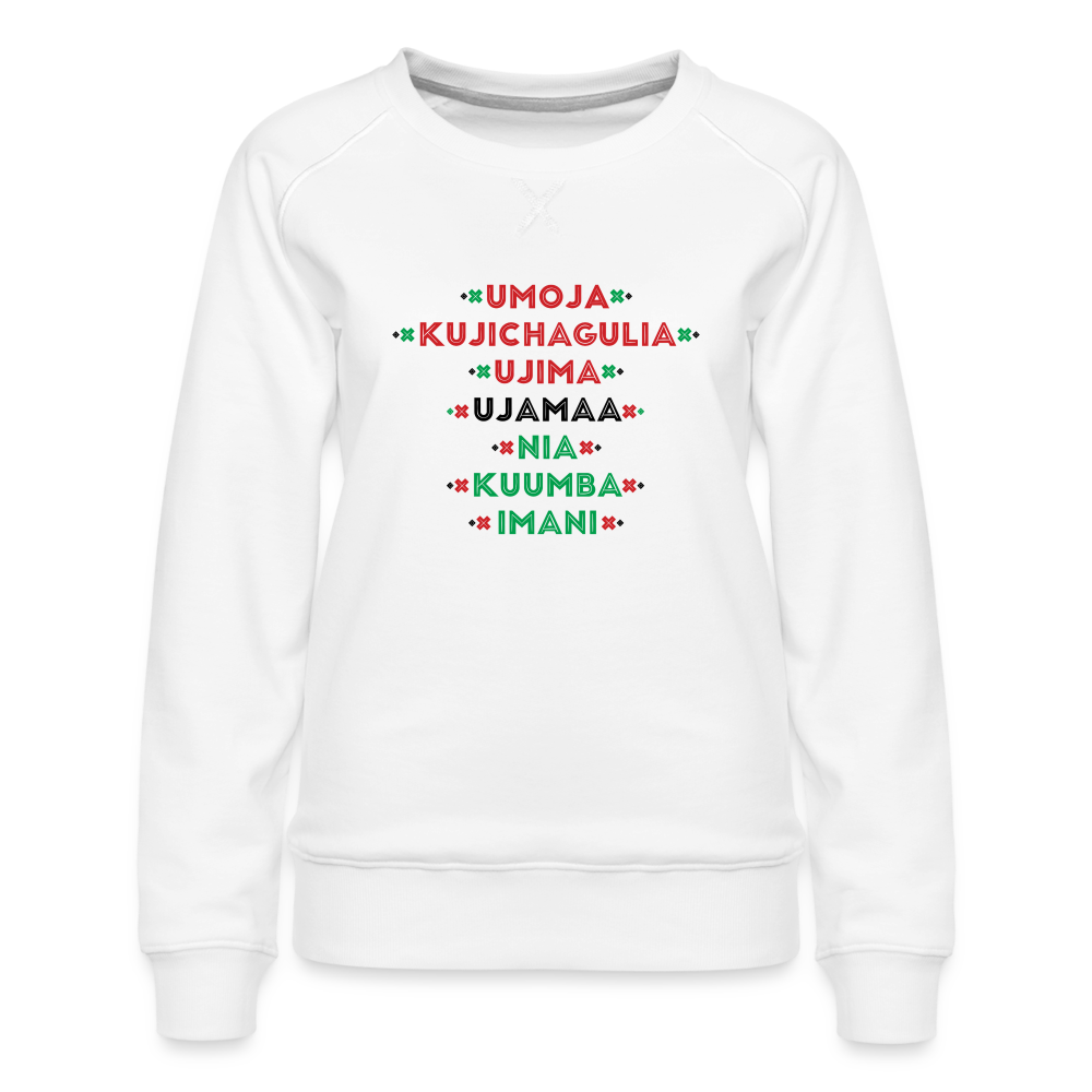 Kwanzaa Women’s Premium Sweatshirt - white