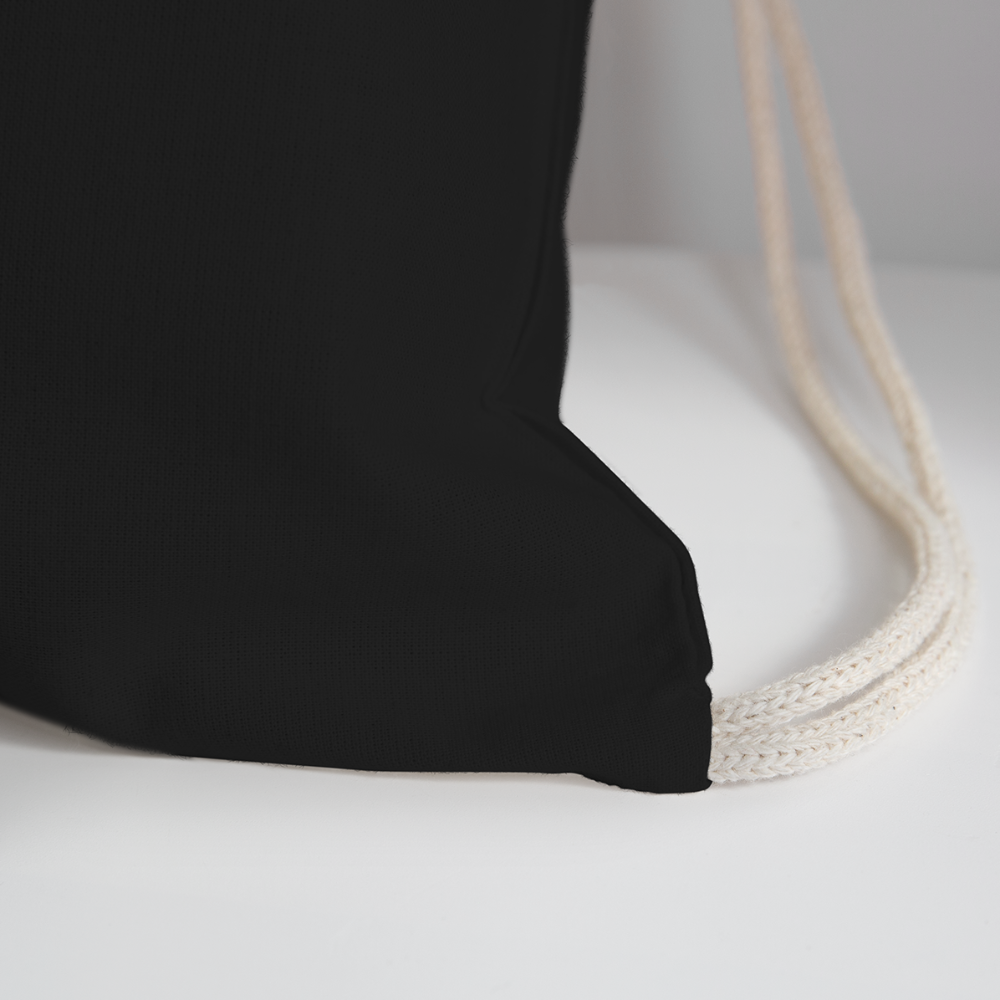 HBCU Mom Cotton Drawstring Bag - black