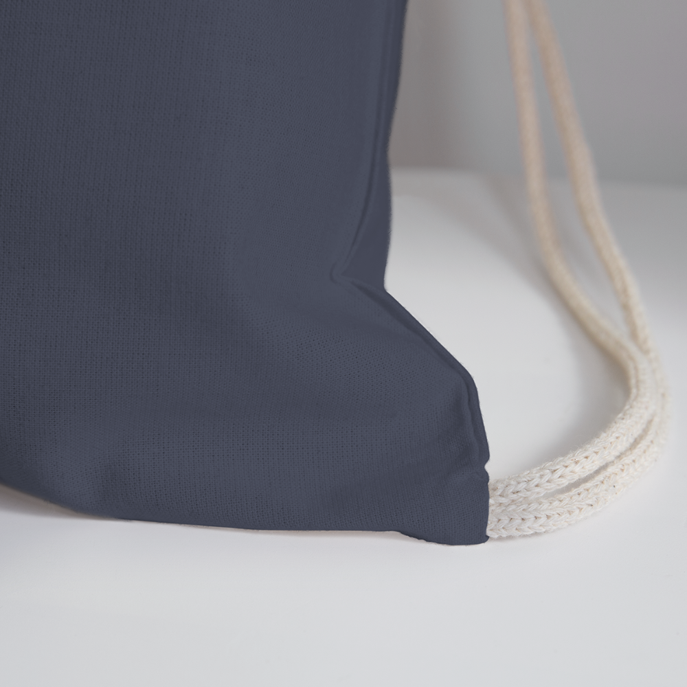 HBCU Mom Cotton Drawstring Bag - navy