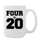 Four 20 Coffee/Tea Mug 15 oz - white