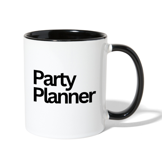Party Planner Contrast Coffee Mug - white/black