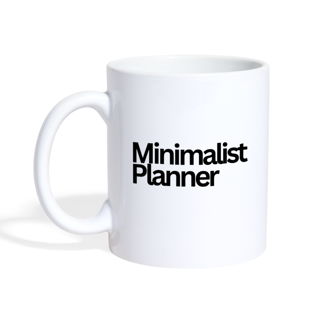 Minimalist Planner Coffee/Tea Mug - white