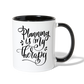 Planning is my Therapy Contrast Coffee Mug - white/black