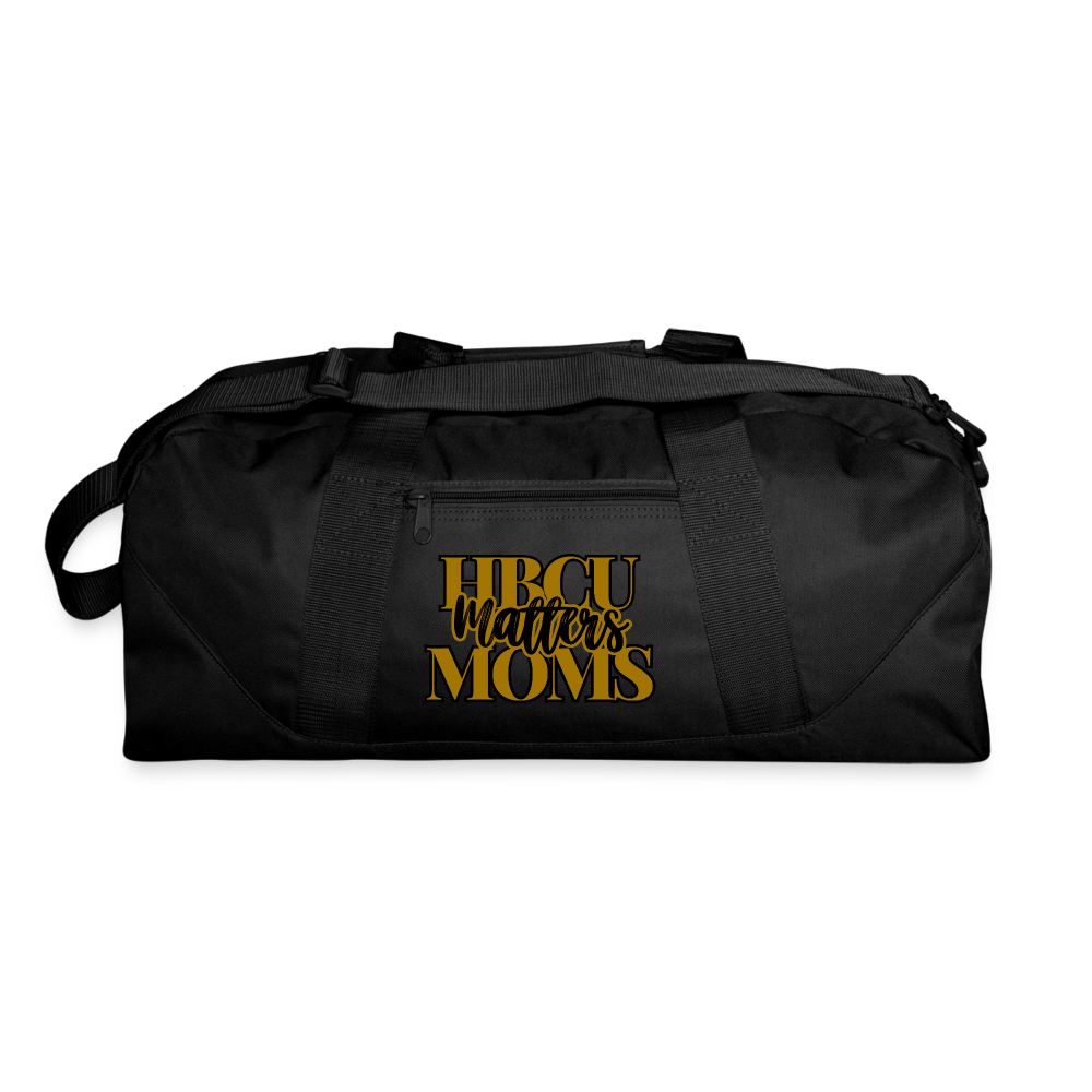 HBCU Moms Matters (Black/Gold) Recycled Duffel Bag - black