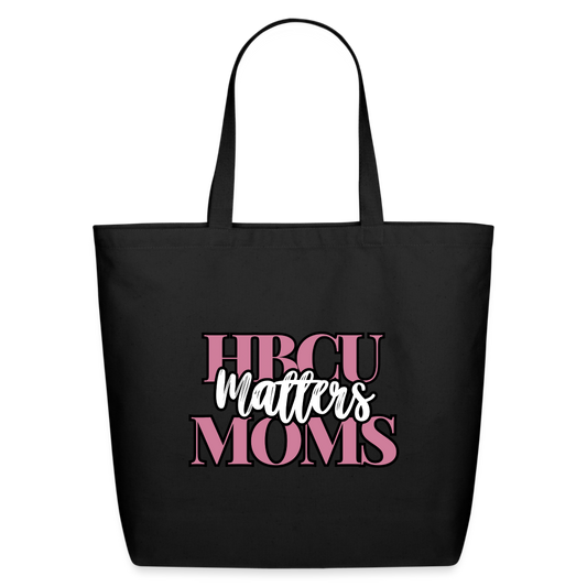 HBCU Moms Matters (Pink) Eco-Friendly Cotton Tote - black